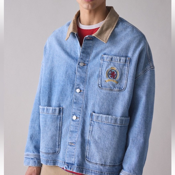 Tommy Hilfiger Other - Tommy Hilfiger Vintage Rétro Denim Crest Chore Jacket Mens L NWT